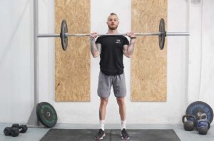 man push press barbell