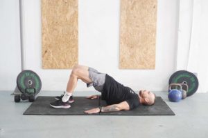 man glute bridge floor