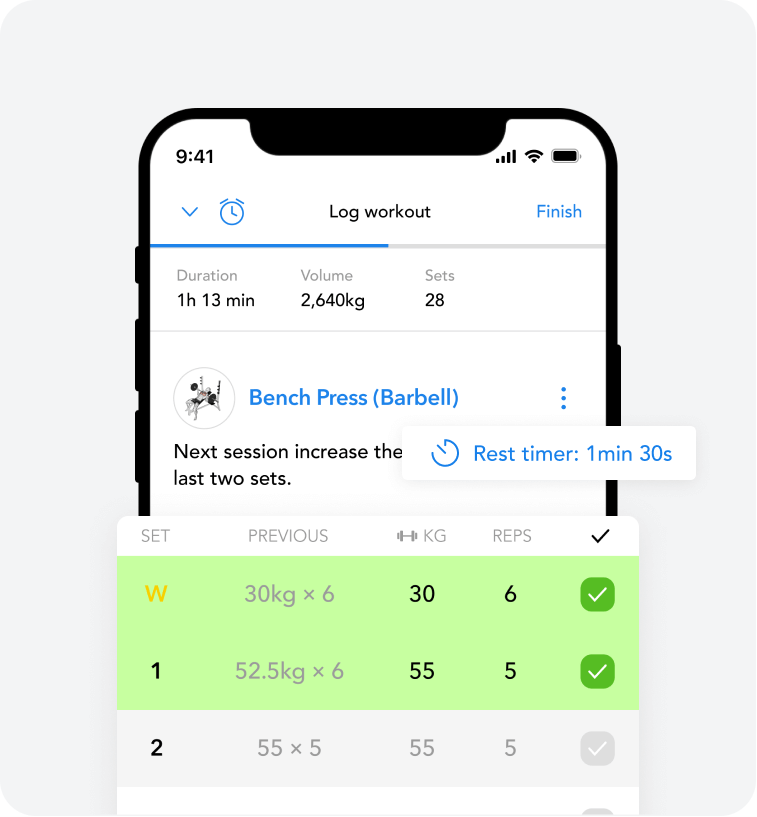 Hevy - Log Workout - Cutout